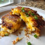 Cheesy Leftover Mashed Potato Pancakes