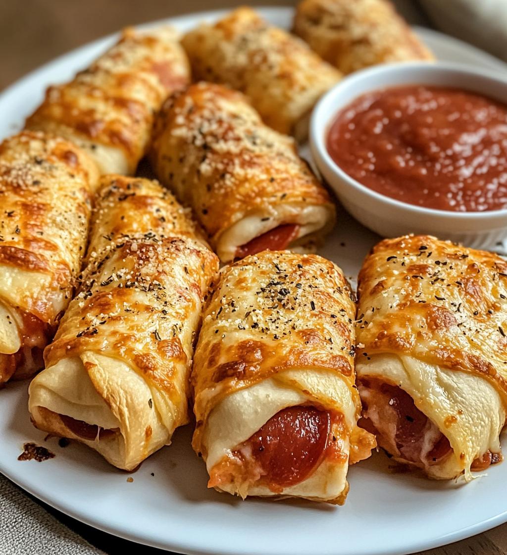 Cheesy Pepperoni Pizza Roll-Ups
