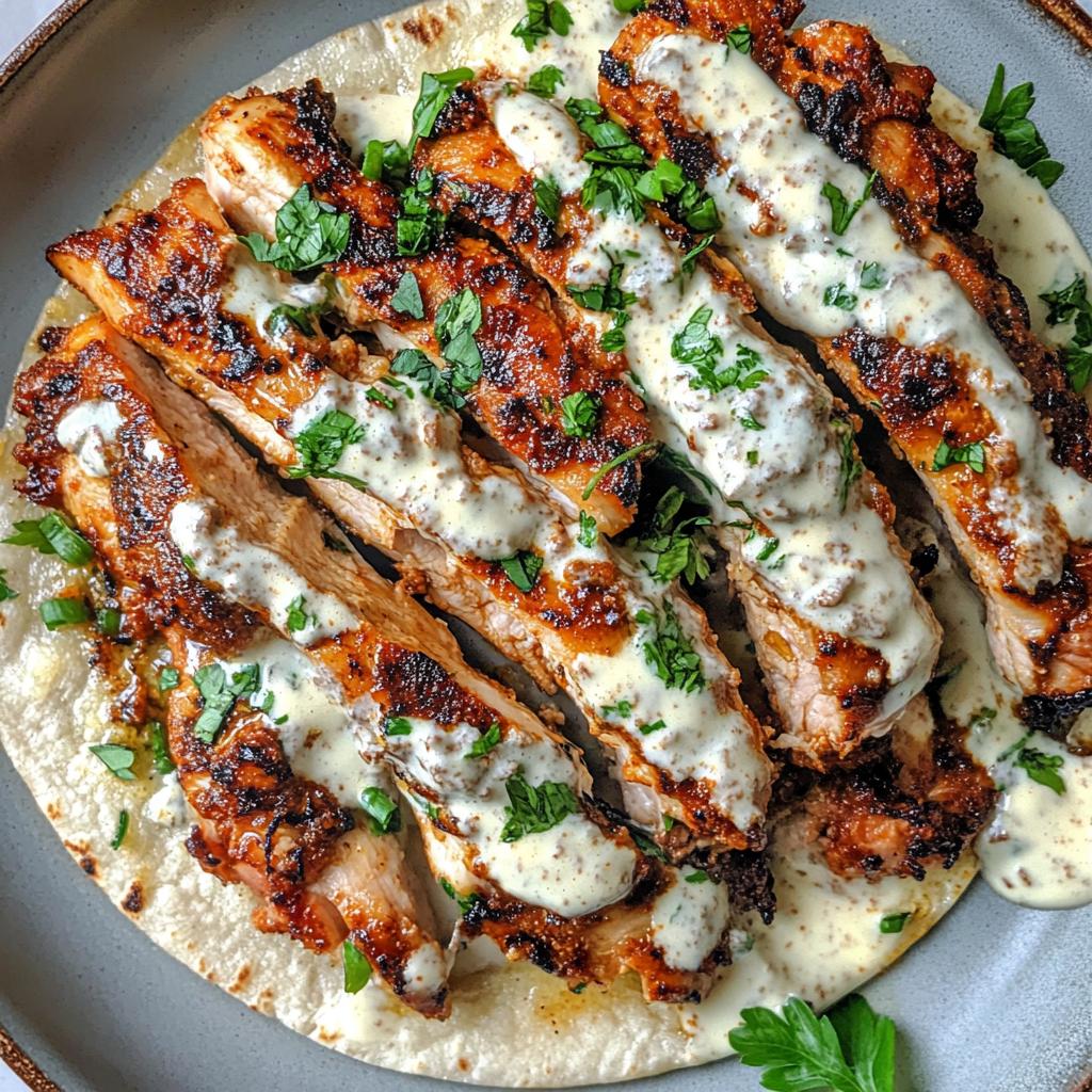 Chicken Shawarma with Creamy Garlic Sauce
