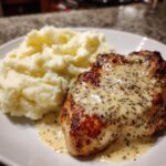 Chicken with mustard sauce and Mashed Potatoes