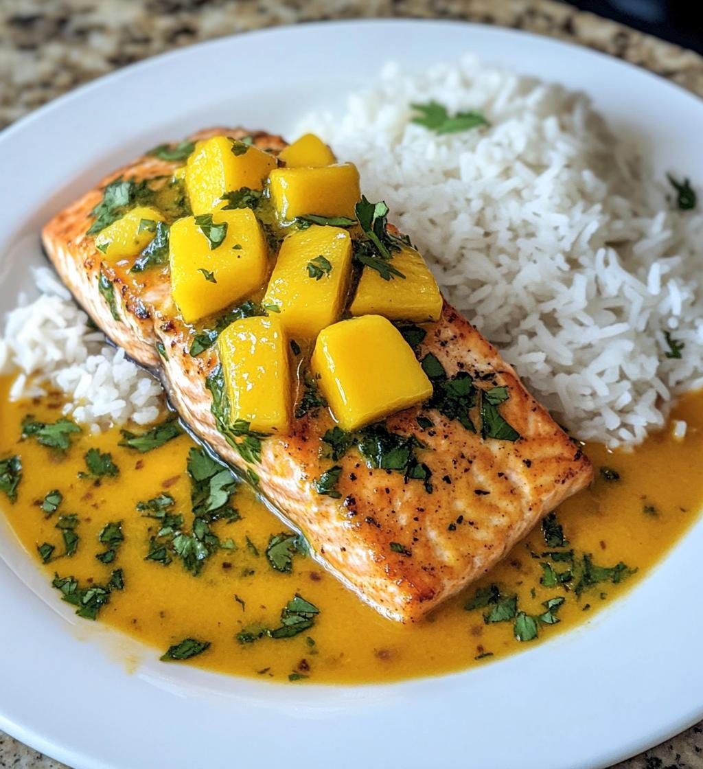 Coconut Curry Salmon with Mango - detail 1