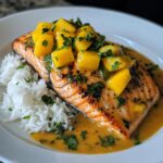 Coconut Curry Salmon with Mango
