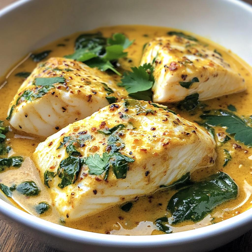 Coconut Fish Curry with Spinach - detail 1