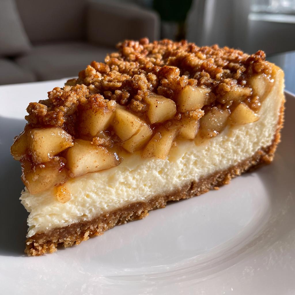 Creamy Apple Crumble Cheesecake - Perfect Fall Dessert! - detail 1