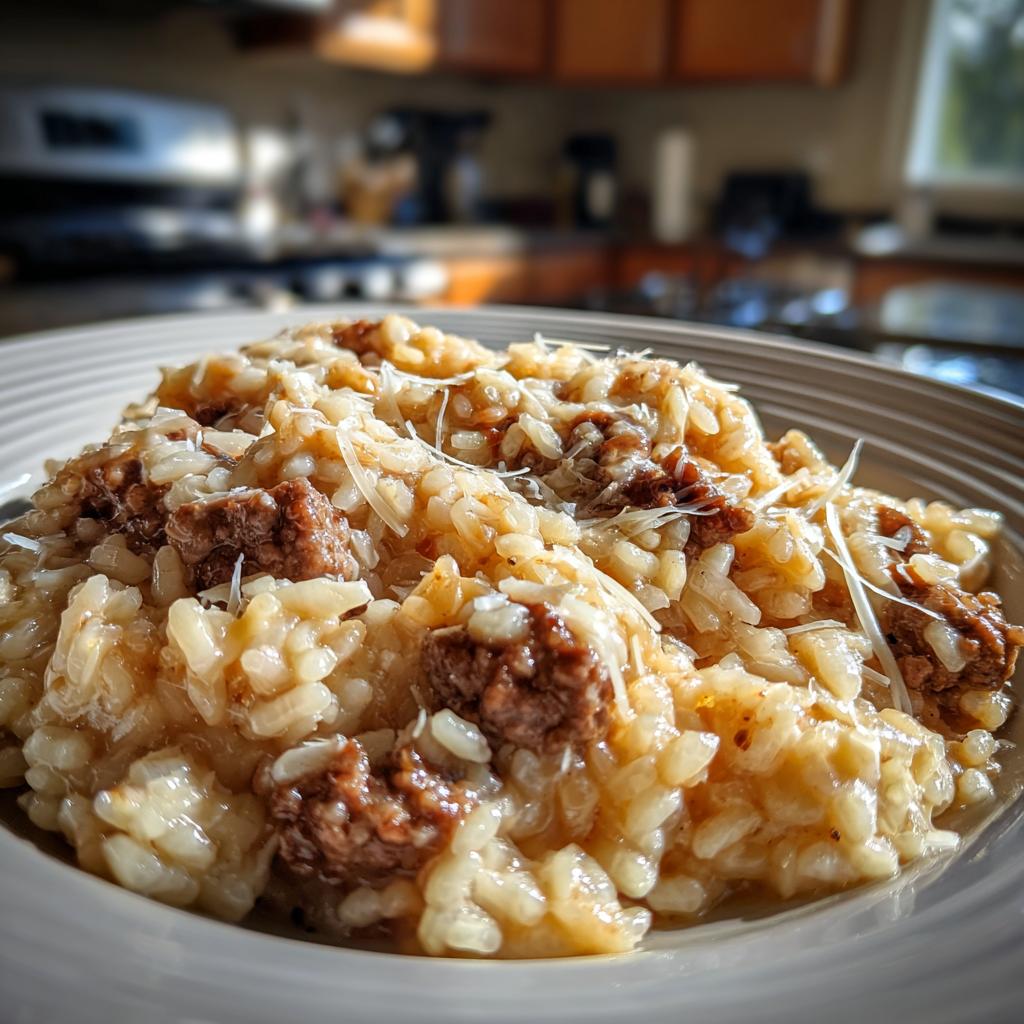 Creamy Beef Risotto with Parmesan - detail 1