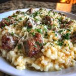 Creamy Beef Risotto with Parmesan