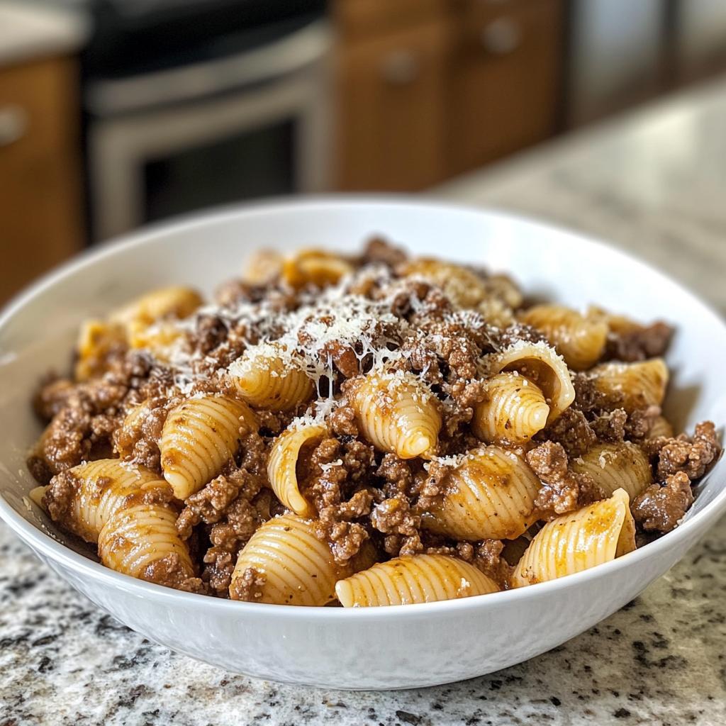 Creamy Beef and Shells