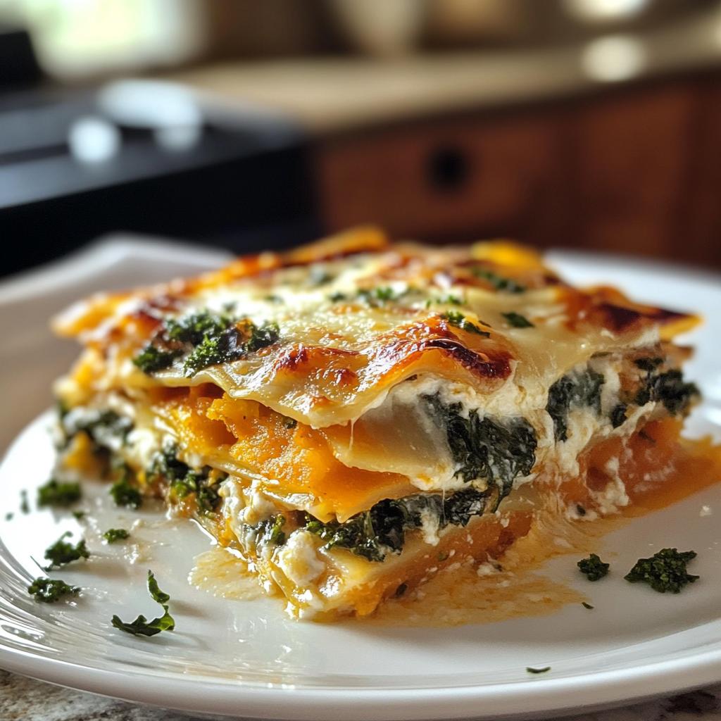Creamy Butternut Squash & Kale Lasagna - The Perfect Comfort Food