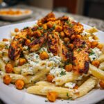 Creamy Cajun Chicken Pasta with Whipped Roasted Garlic Feta & Crispy Chickpeas