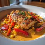 Creamy Cajun Chicken with Corn & Peppers