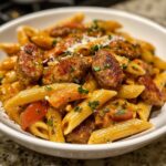 Creamy Cajun Sausage Pasta (One Pot)