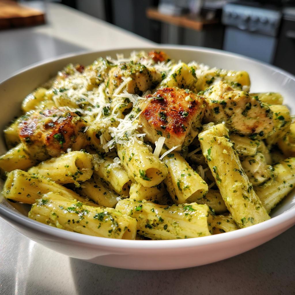 Creamy Chicken Pesto Pasta