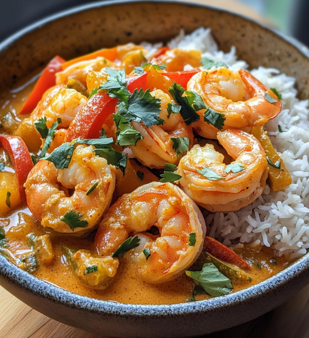 Creamy Coconut Curry with Shrimp and Fragrant Jasmine Rice - detail 1
