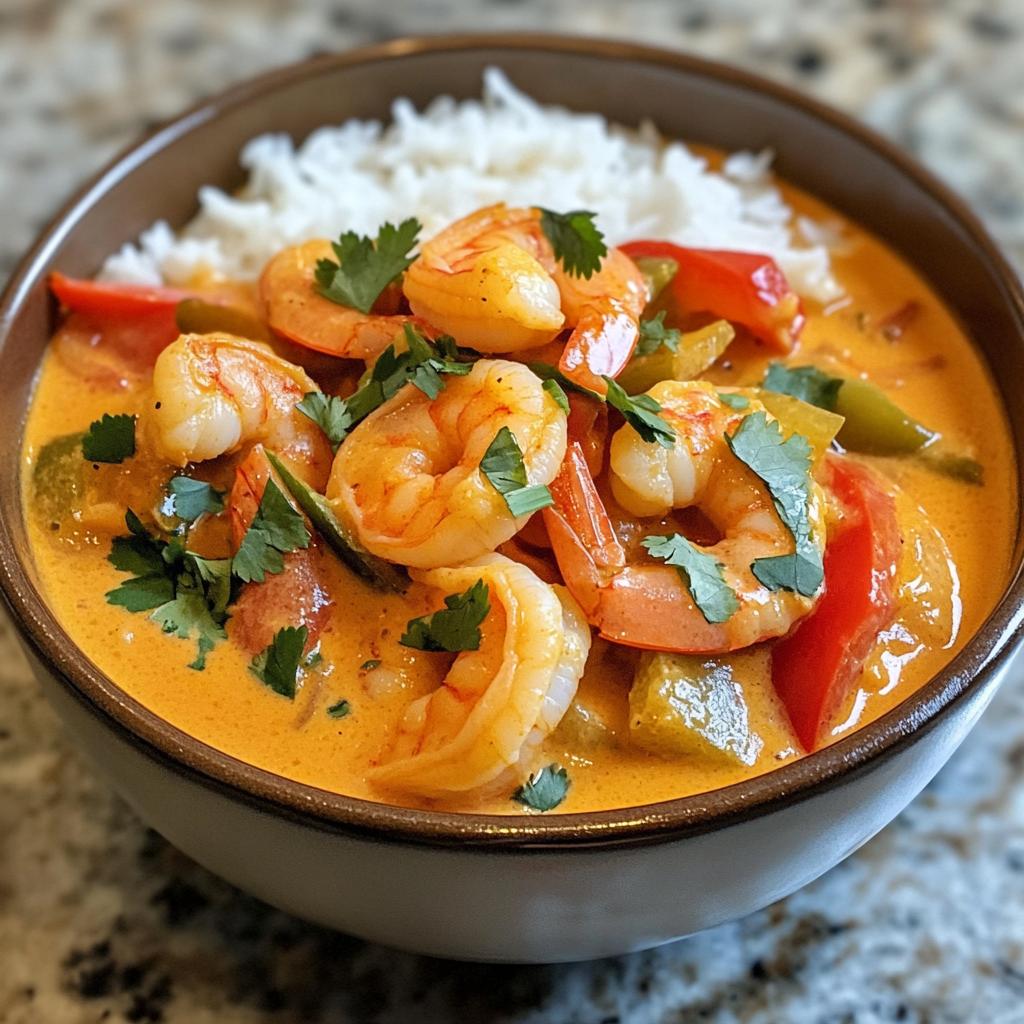 Creamy Coconut Curry with Shrimp and Fragrant Jasmine Rice