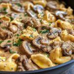 Creamy One-Skillet Beef Stroganoff Tortellini with Savory Sauce