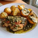 Creamy Pesto Chicken with Roasted Potatoes