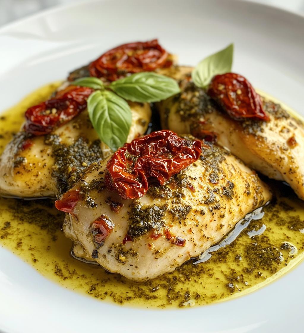 Creamy Pesto Chicken with Sun-Dried Tomatoes