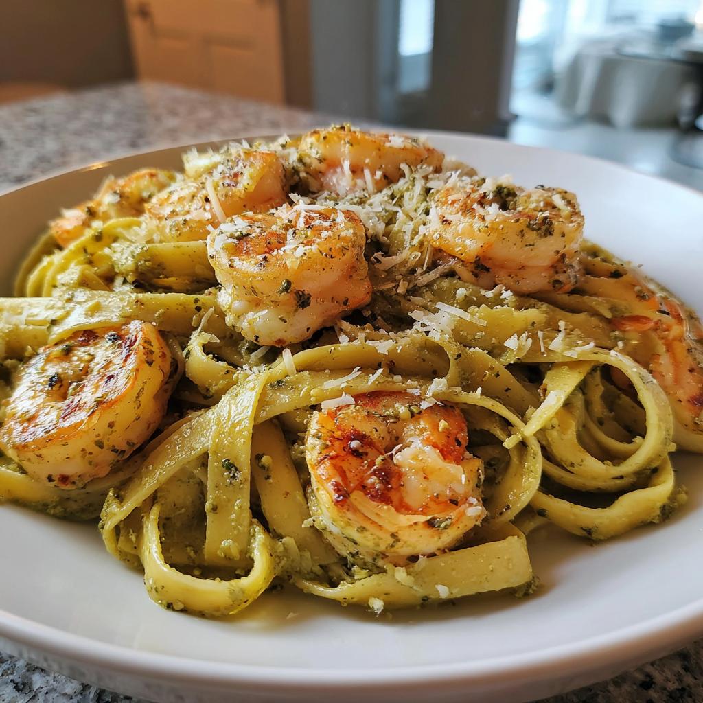 Creamy Pesto Shrimp Pasta – A 20-Minute Dinner Win