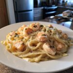 Creamy Salmon and Shrimp Alfredo