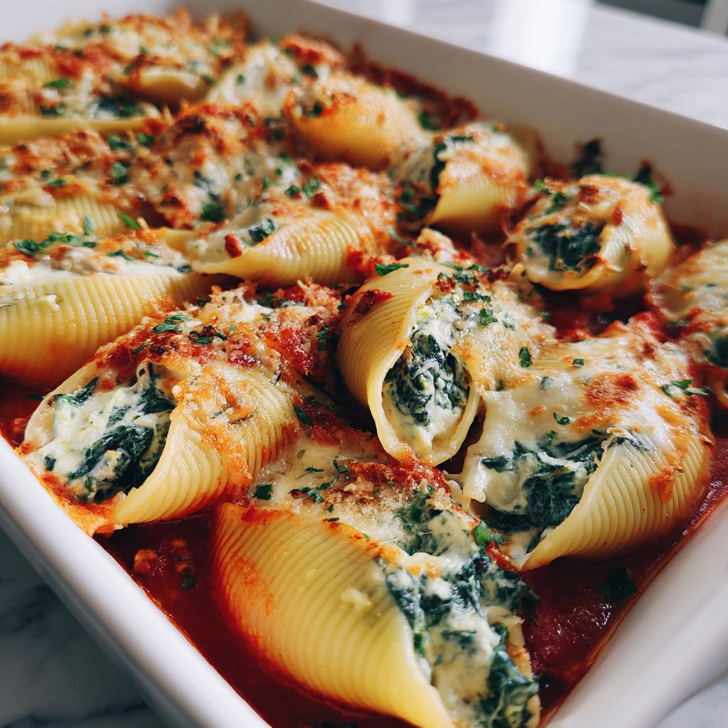 Creamy Spinach and Ricotta Stuffed Shells – A Family Pasta Favorite