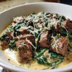Creamy Tuscan Beef with Spinach