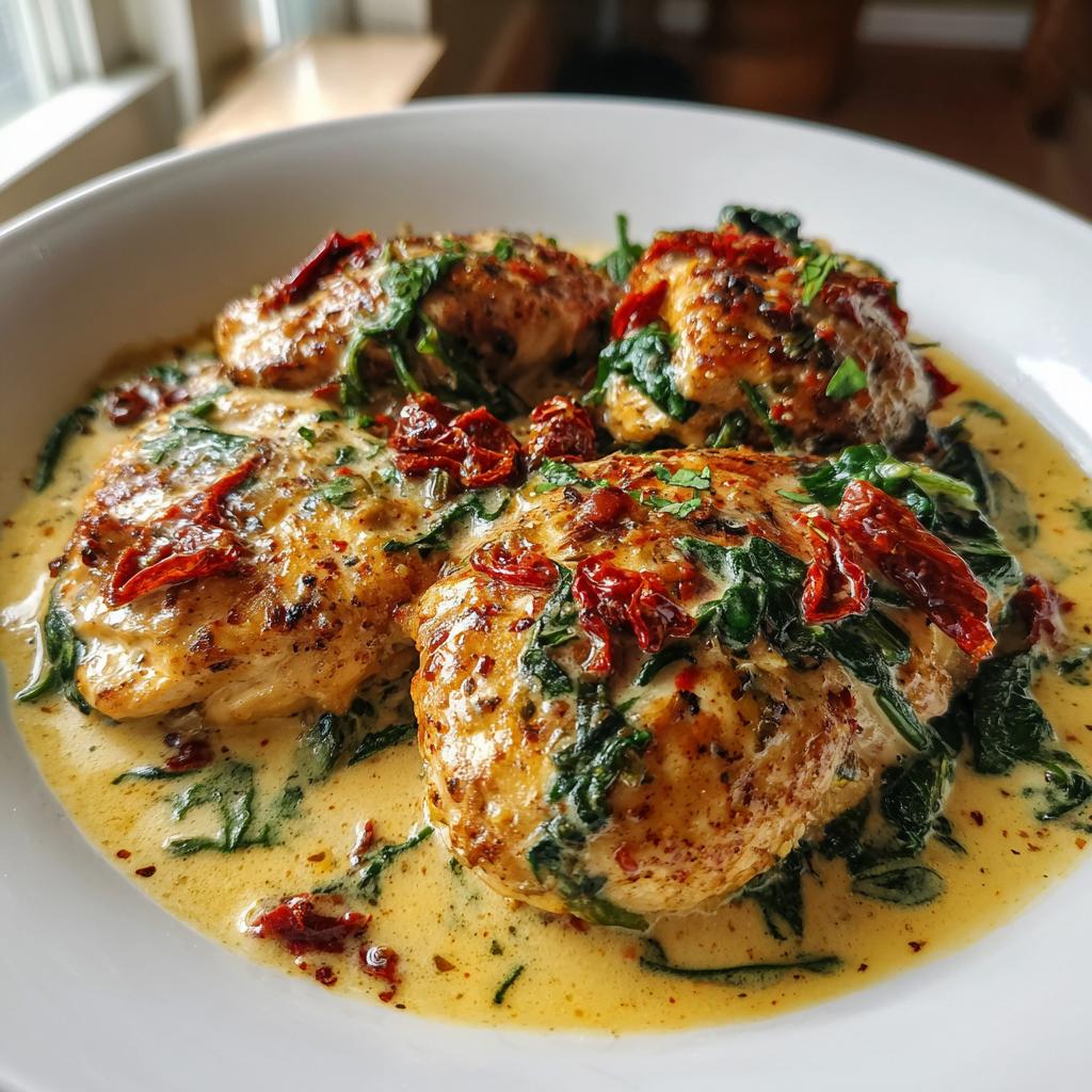 Creamy Tuscan Chicken with Spinach & Sun-Dried Tomatoes - detail 1