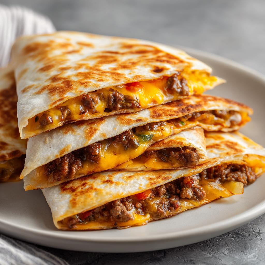 Crispy Beef Quesadillas with Cheese - detail 1