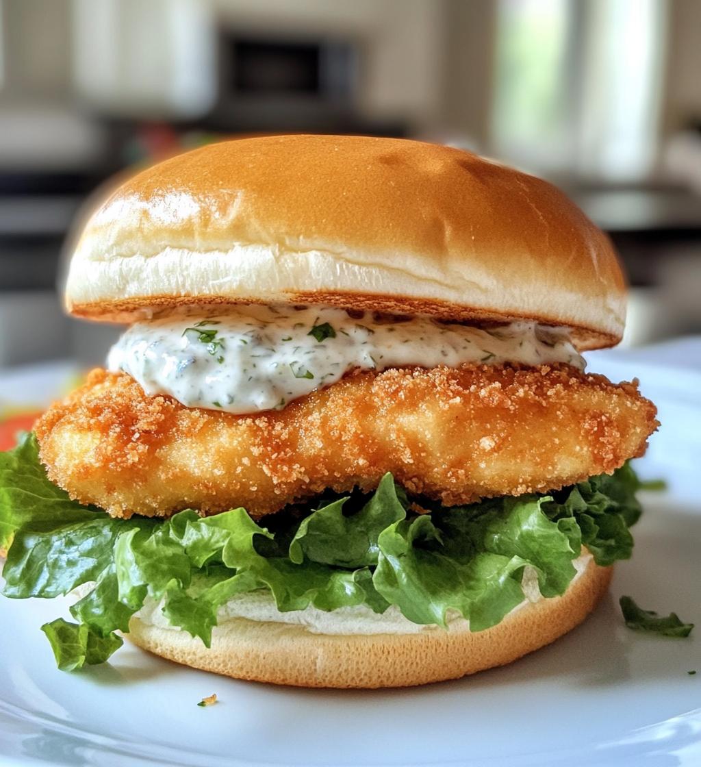 Crispy Fish Sandwich with Tartar Sauce