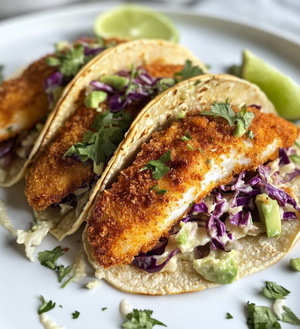 Crispy Fish Tacos with Slaw - detail 1