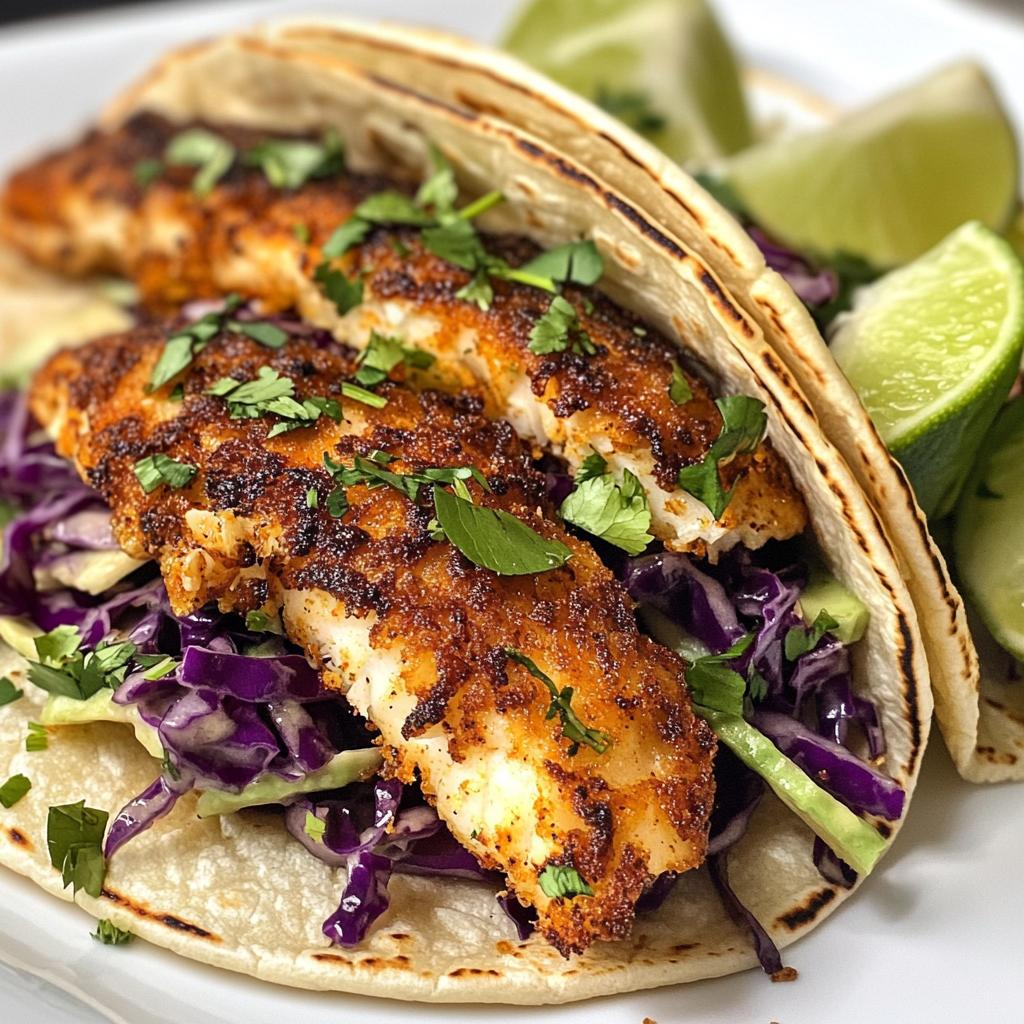 Crispy Fish Tacos with Slaw
