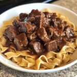 Crockpot Beef Tips and Noodles