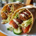 Crunchy Falafel Wraps with Garlic Tahini Sauce