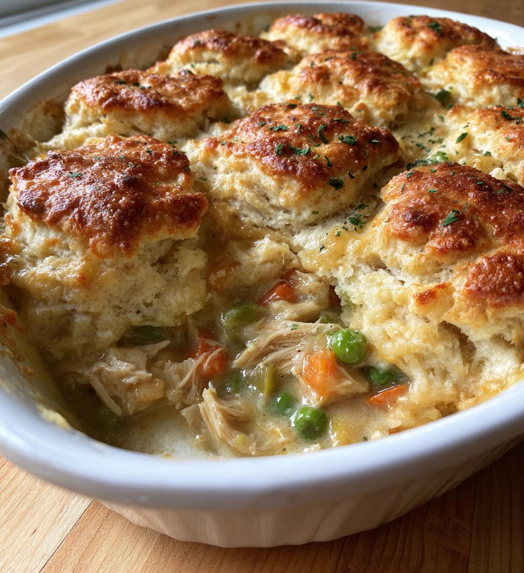Easy Chicken Cobbler Dinner Casserole