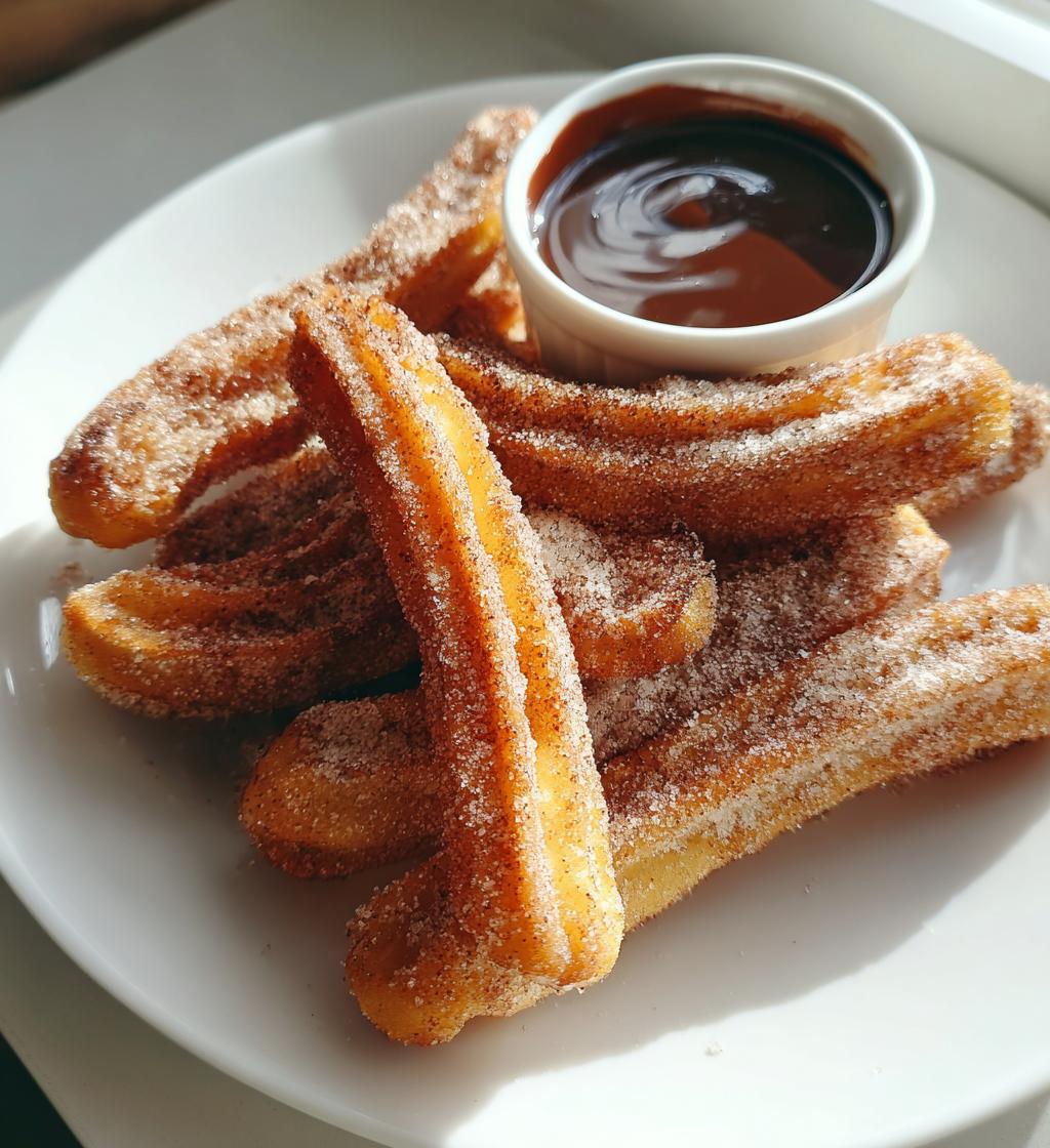 Easy Homemade Churros with Chocolate Sauce - detail 1