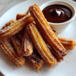 Easy Homemade Churros with Chocolate Sauce