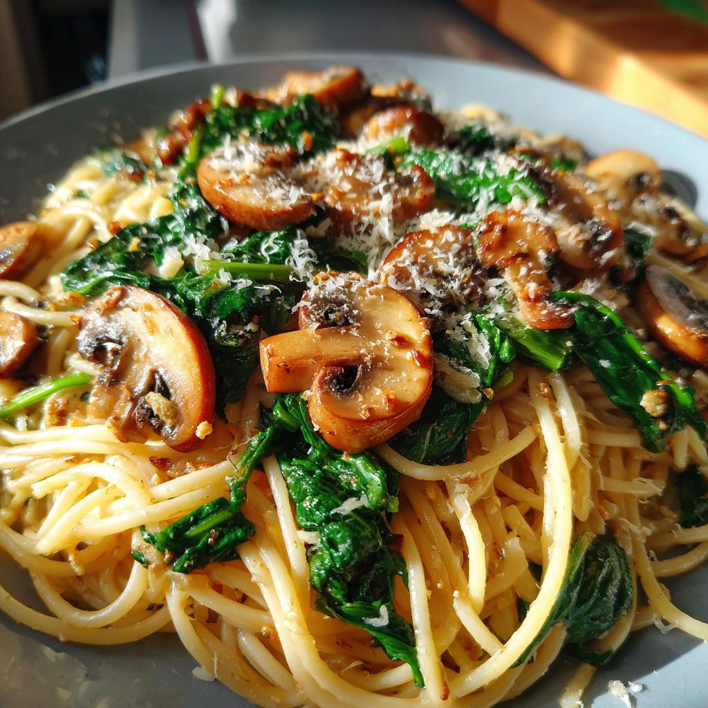 Easy Spinach Mushroom Pasta Recipe You'll Love!