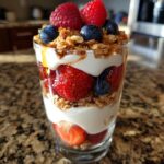 Fresh Berry Yogurt Parfait with Crunchy Granola: Healthy Breakfast Recipe
