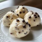 Frozen Greek Yogurt Peanut Butter Bites with Chocolate Chips