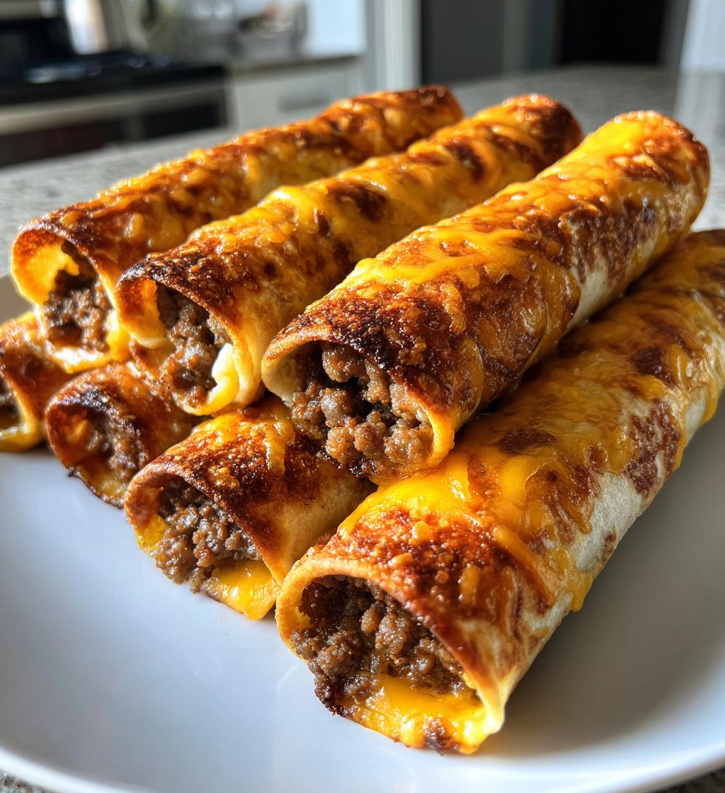Garlic Butter Beef Cheeseburger Rollups