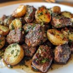 Garlic Butter Herb Steak Bites and Potatoes Recipe in 30 Minutes