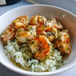 Garlic Butter Shrimp Bowl Recipe with Creamy Herb Rice