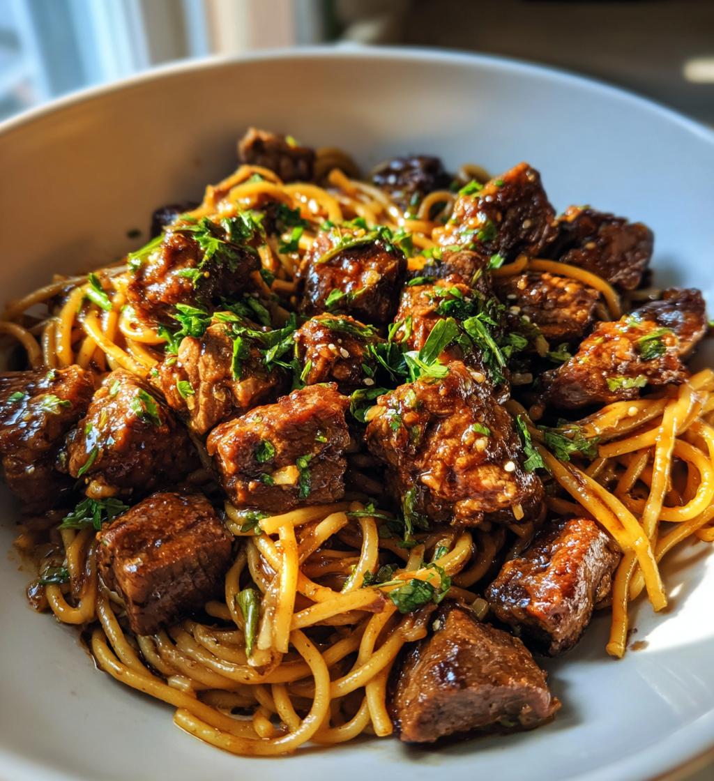 Garlic Butter Steak Bites with Chipotle Pasta - detail 1