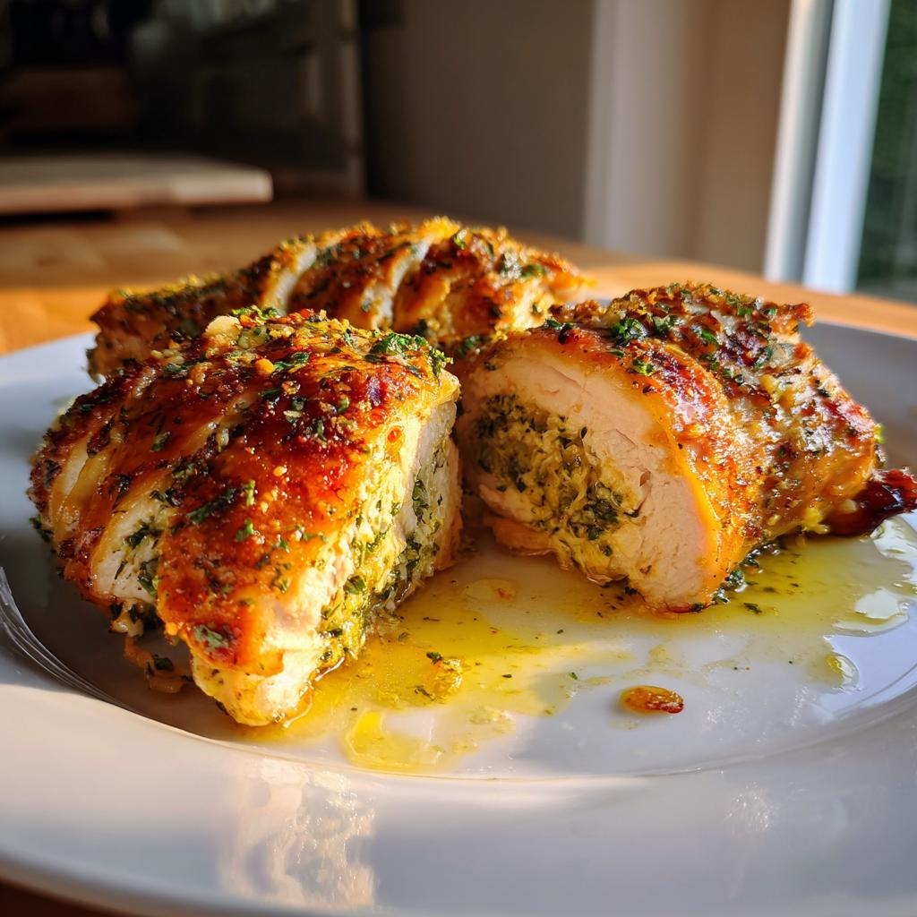 Garlic Butter Stuffed Chicken Breast