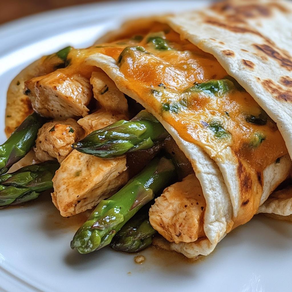 Garlic Cheesy Chicken Wraps Recipe: Quick & Delicious Meal IdeaGarlic Butter Chicken Bites with Asparagus Recipe