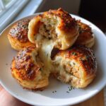 Garlic Parmesan chicken Cheeseburger Bombs