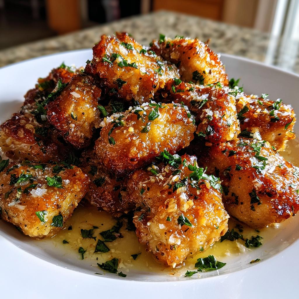 Garlic butter chicken bites with lemon parmesan - detail 1
