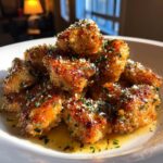 Garlic butter chicken bites with lemon parmesan
