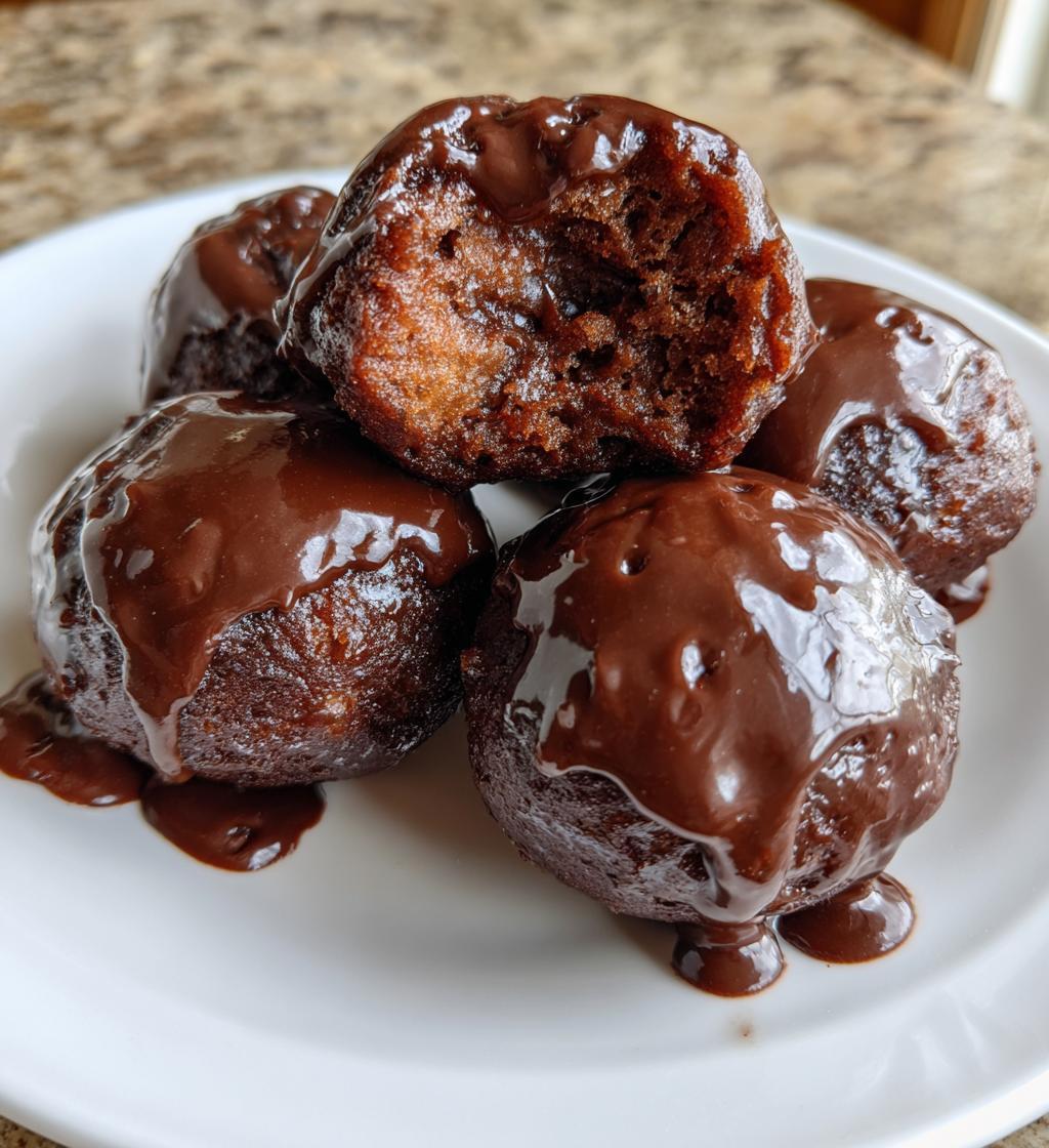 Glazed Chocolate Donut Holes