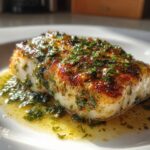 Golden Brown Cod with Herb Butter Sauce