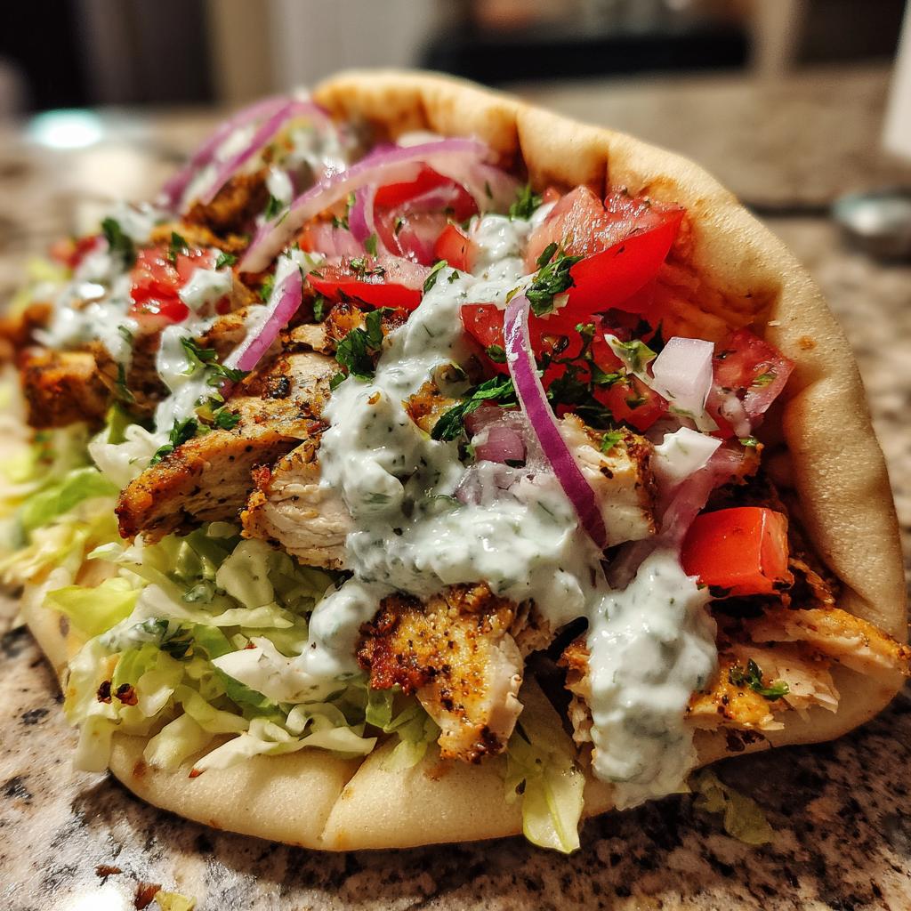 Greek Chicken Gyros with Homemade Tzatziki!